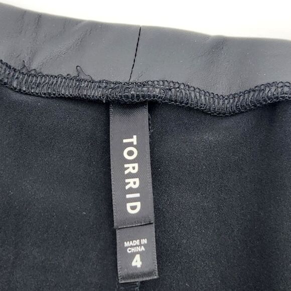 Torrid Full Length Comfort High Waist PU Legging Womens Plus Size 4X Black - Picture 3 of 9